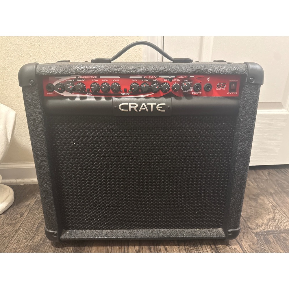 Crate FXT65 Guitar Combo Amplifier 65 Watts DSP Effects Red Face Solid State